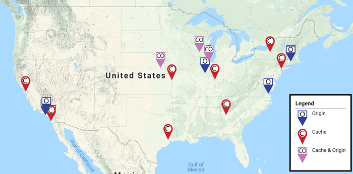 Map of U.S. OSDF
